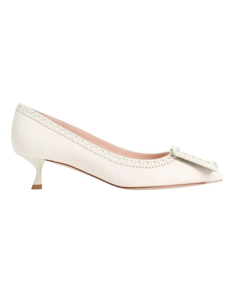Roger Vivier Hohe Schuhe Elegant White Pumps With Delicate Bow Detail beige Beige