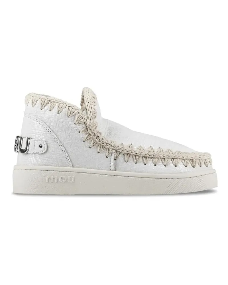 Mou Low-Top Sneaker Slip-On White Sneakers With Intricate Stitching weiß Weiß
