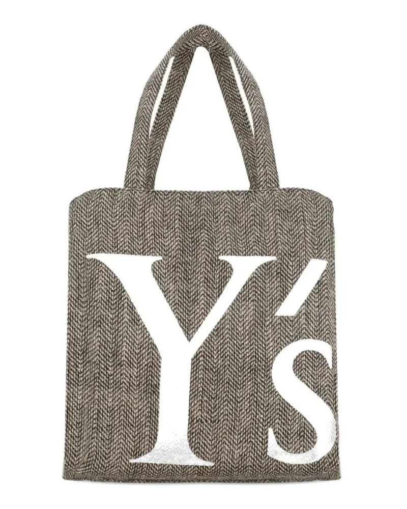 Y-3 Tote Juta Shopping Bag Braun