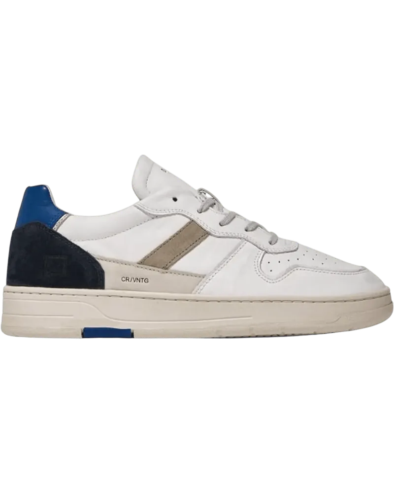 D.A.T.E. Low-Top Sneaker Sneaker court 2.0 vintage calf bianco-blu weiß Weiß