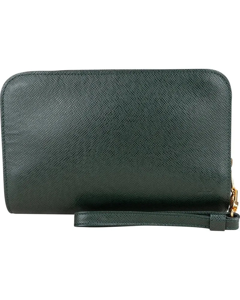Louis Vuitton Crossbody Bags  Green Taiga Leather Baikal Clutch grün Grün