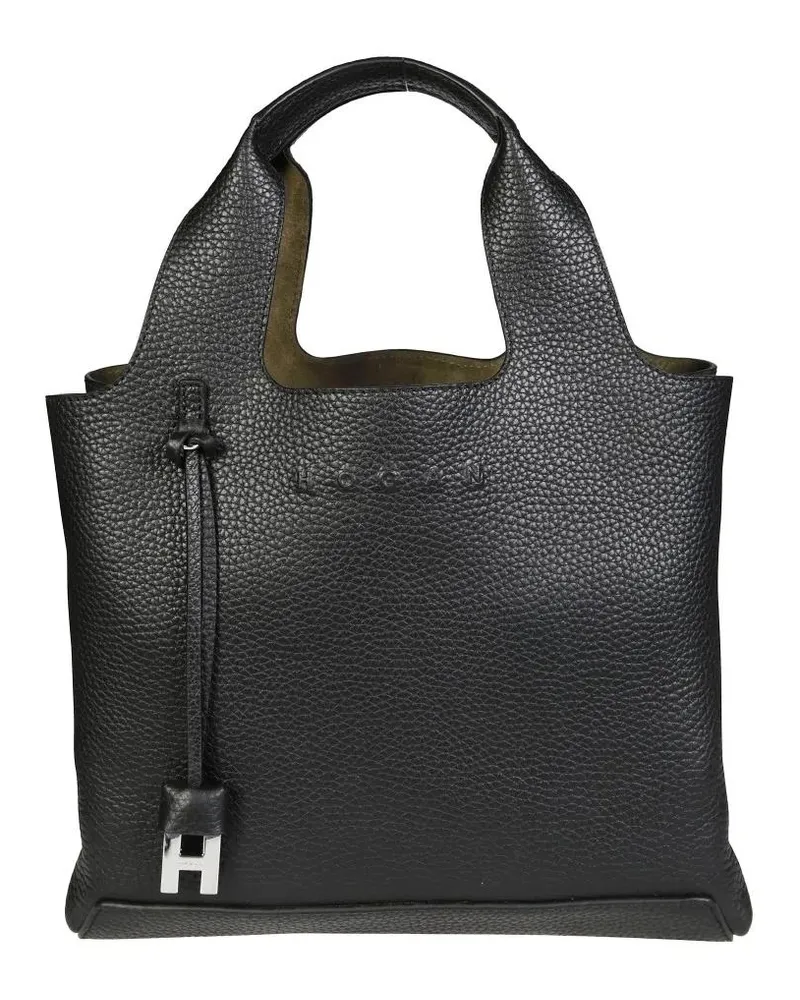 Hogan Shopper & Totes Structured Pebbled Shoulder Bag With Versatile Des schwarz Schwarz
