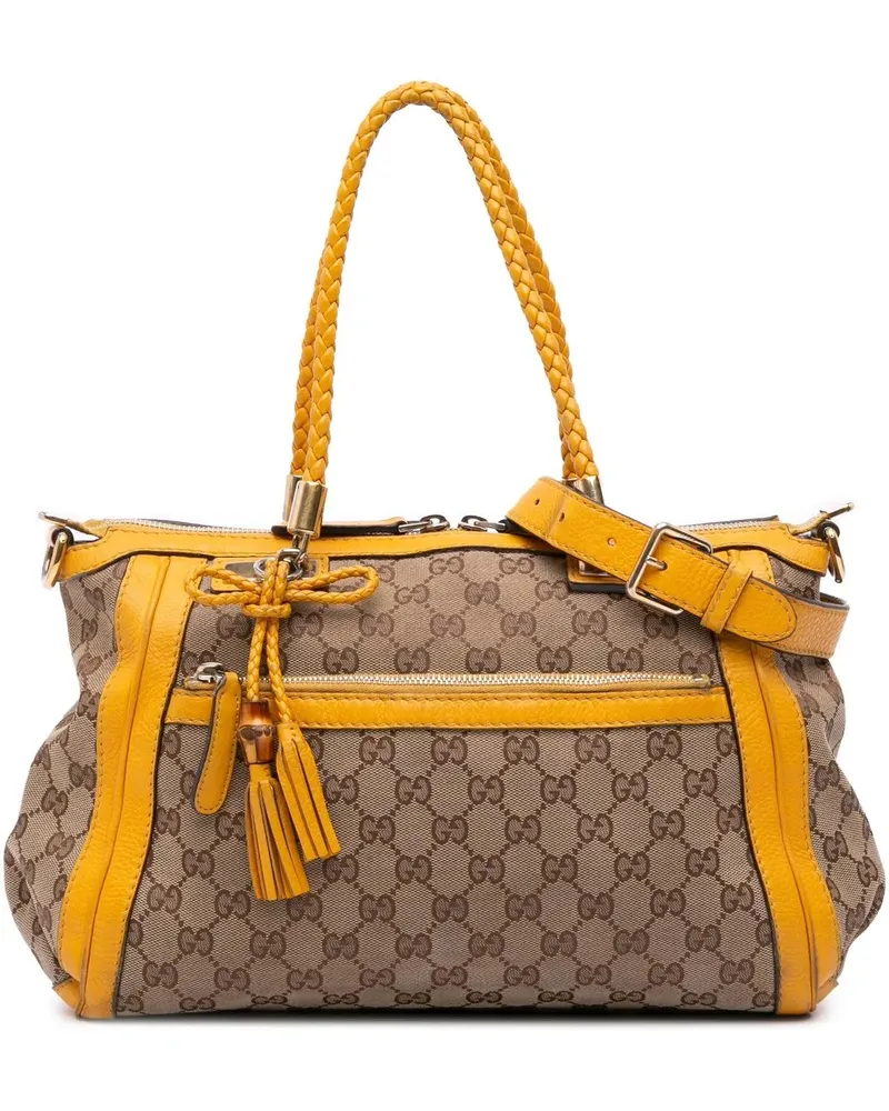 Gucci Hobo Bags GG Canvas Bella Satchel braun Braun