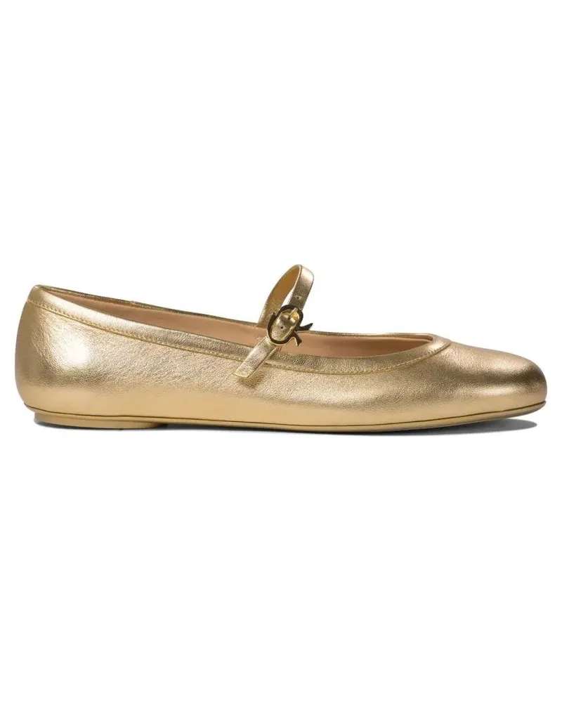 Gianvito Rossi Gold Metallic Ballerinas goldfarben 