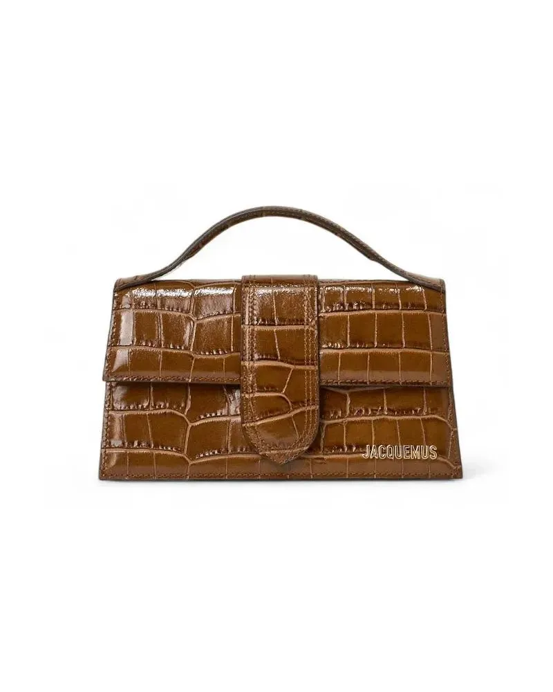 Jacquemus Hobo Bags Le Grand Bambino Bag – Brown Croc braun Braun