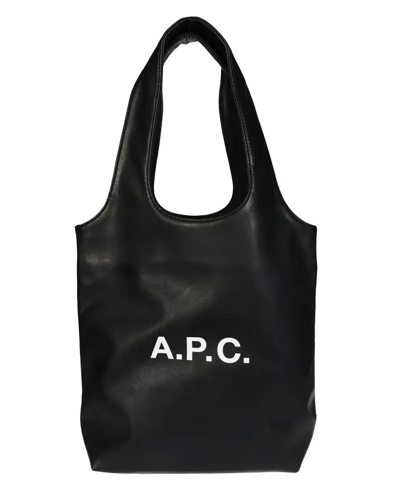 A.P.C. Shopper & Totes Black Small Tote With Rounded Handle schwarz Schwarz