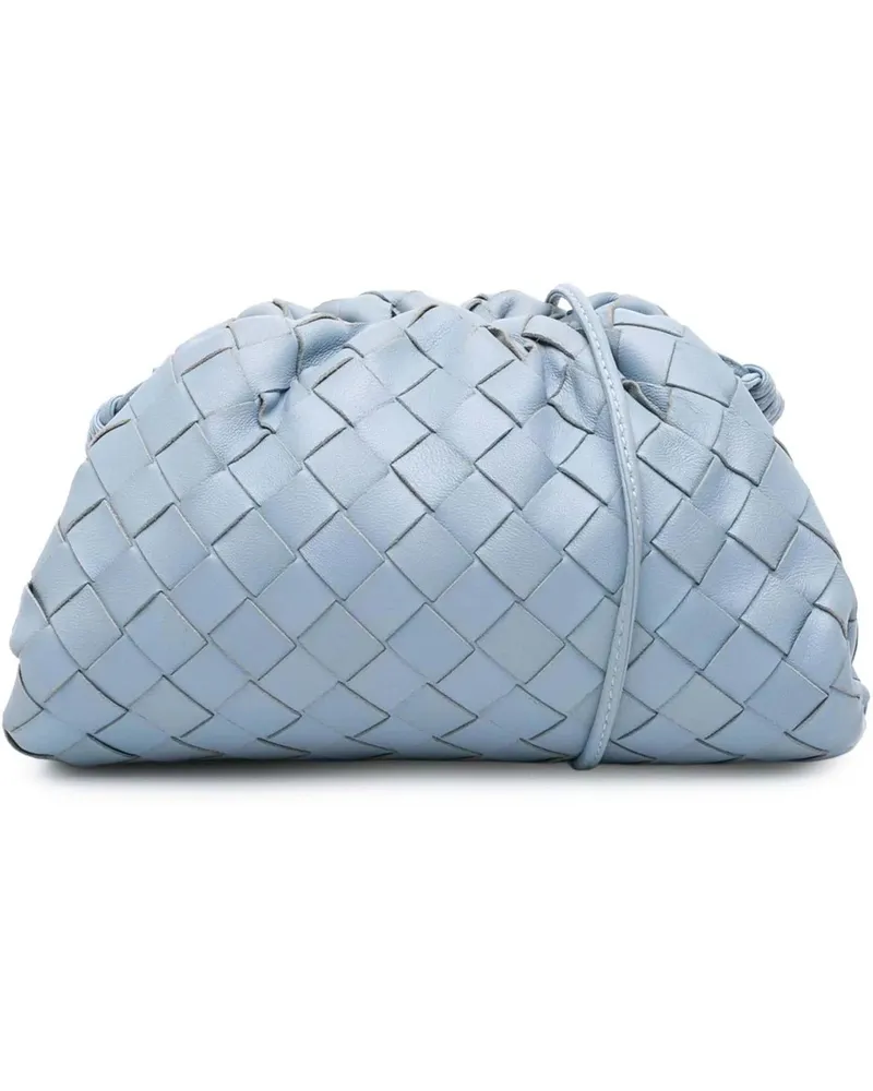 Bottega Veneta Hobo Bags Nappa Intrecciato The Mini Pouch Crossbody blau Blau