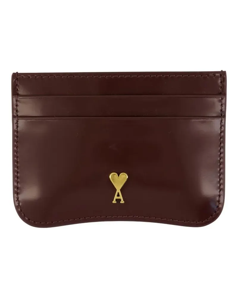 AMI Paris Portemonnaie Paris Paris Cardholder - Leather - Bordeaux rot Rot