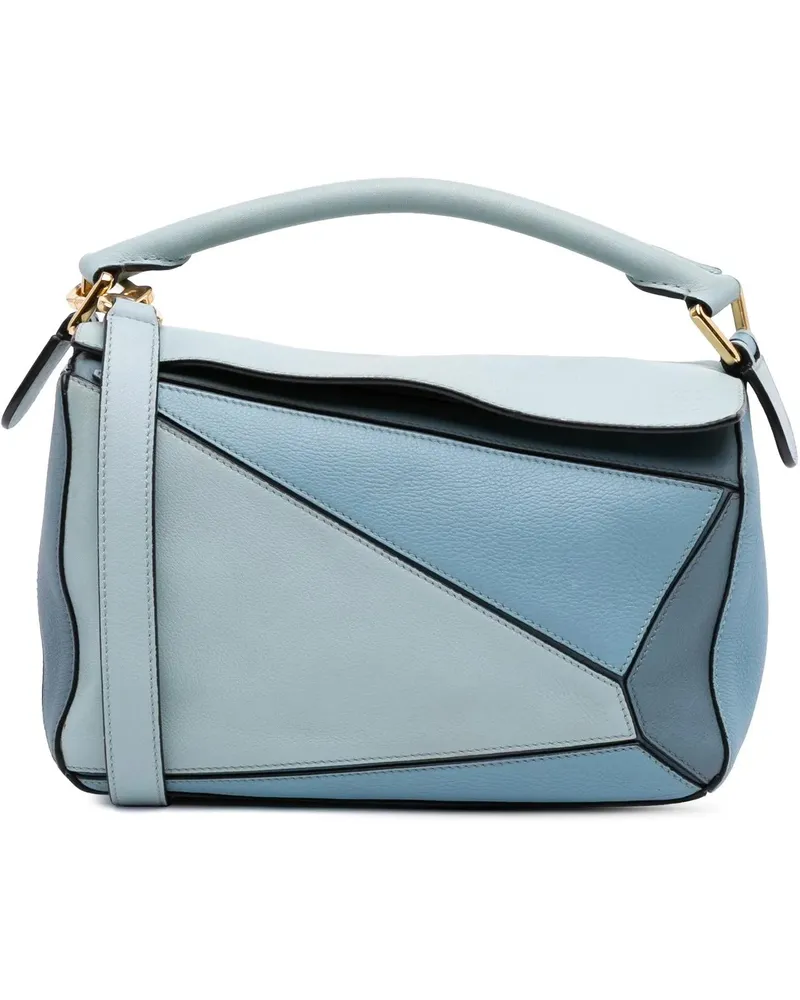 Loewe Hobo Bags Small Tricolor Calfskin Puzzle Satchel blau Blau