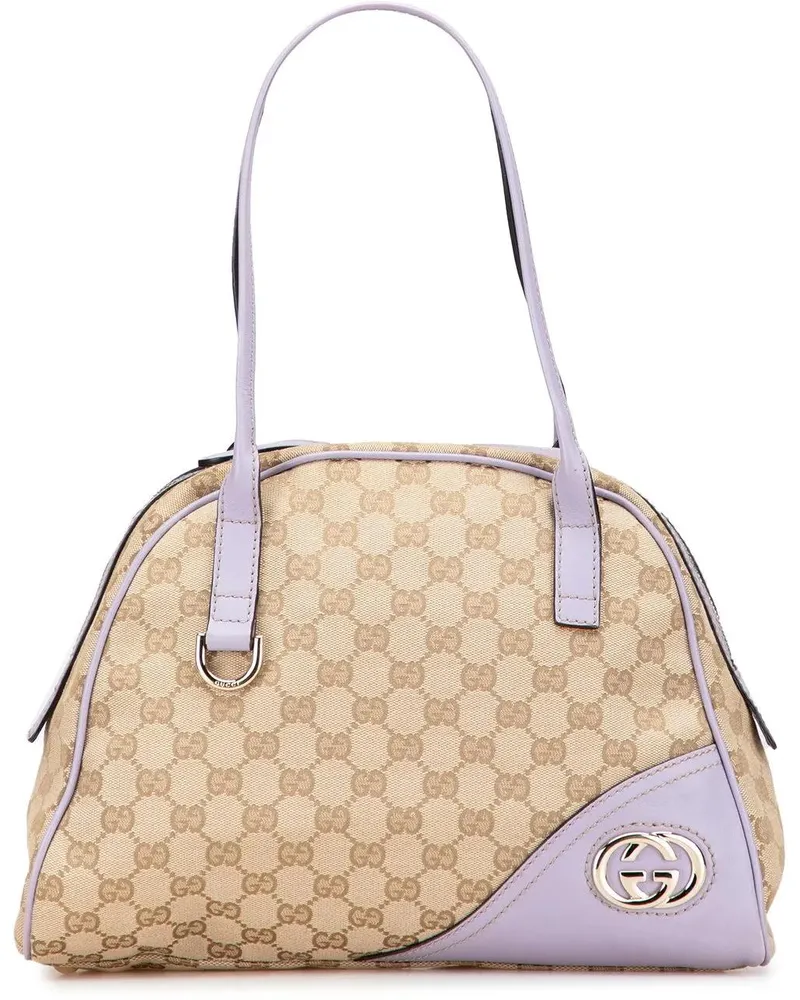 Gucci Crossbody Bags GG Canvas New Britt Handbag braun Braun