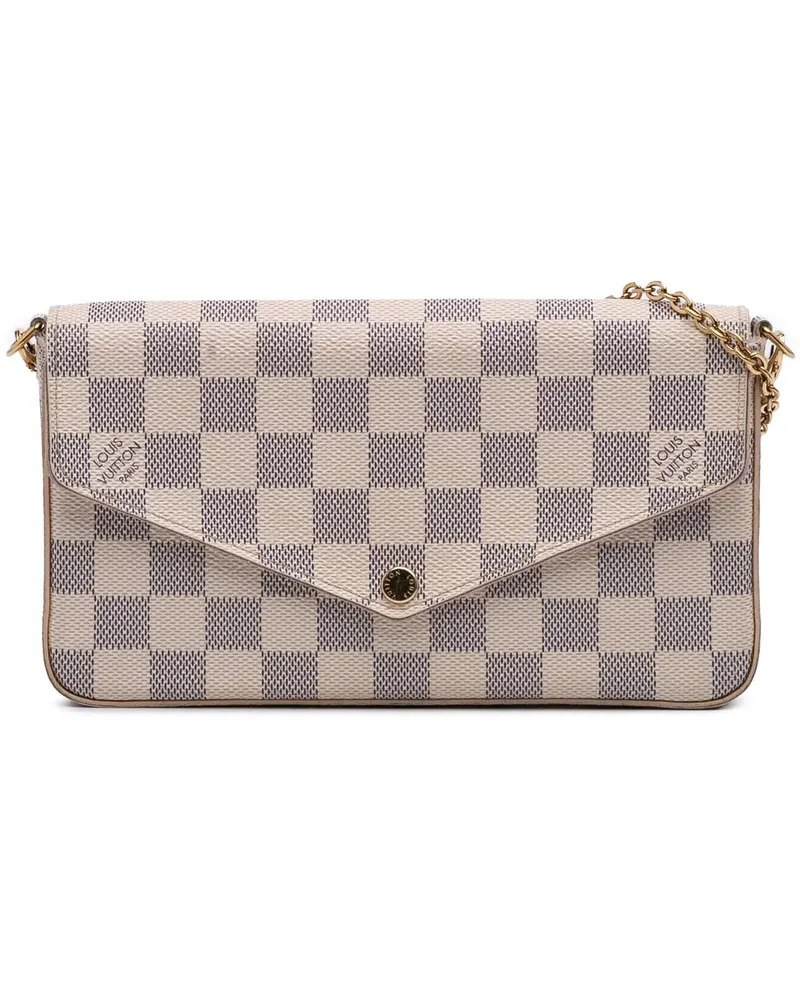 Louis Vuitton Hobo Bags Damier Azur Pochette Felicie weiß Weiß