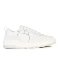 Ferragamo Sneakers Dania' White Leather Sneakers Weiß