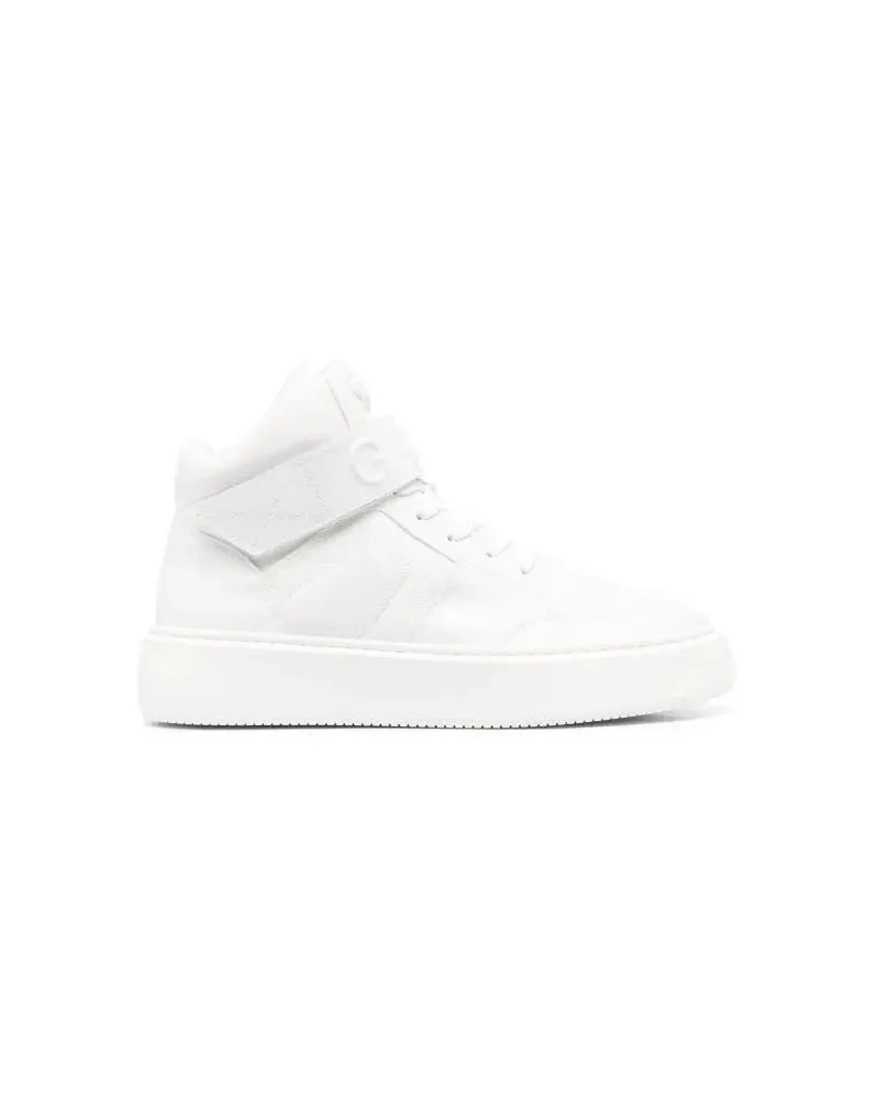 Ganni Low-Top Sneaker Touch-Strap High-Top Sneakers weiß Weiß