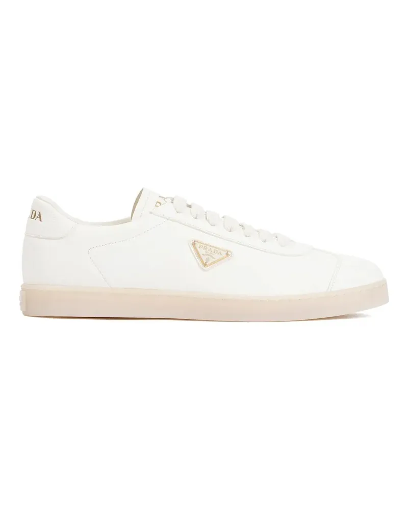 Prada Low-Top Sneaker Iane Ivory Deer Leather Sneakers weiß Weiß