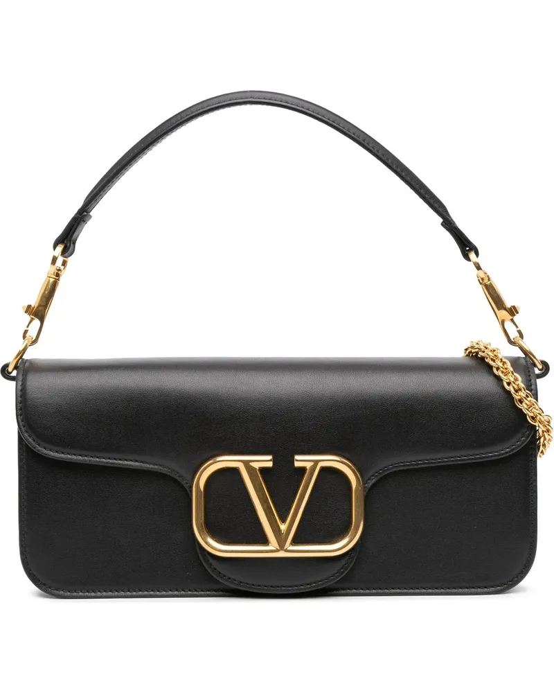 Valentino Garavani Hobo Bags Calfskin VLogo Loco Satchel schwarz Schwarz