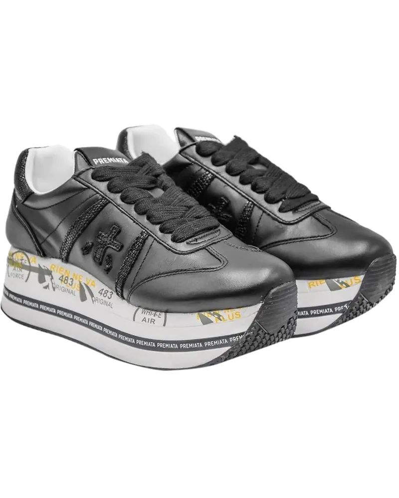 Premiata Low-Top Sneaker Sneakers Black schwarz Schwarz