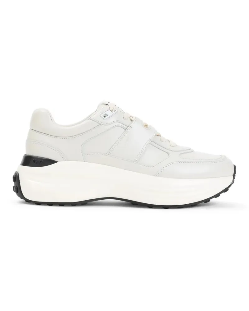 TOD'S Low-Top Sneaker White Leather Sneakers With Rubber Sole weiß Weiß