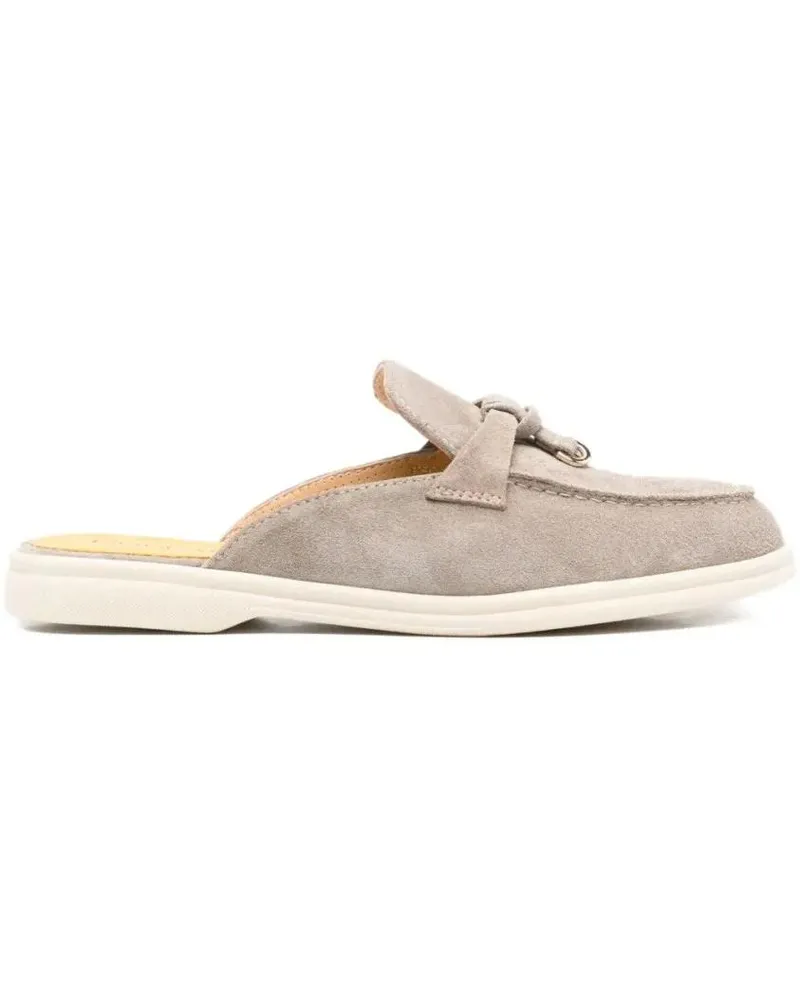 Doucal´s Slipper & Pantoletten Suede-Leather Mules grau Grau