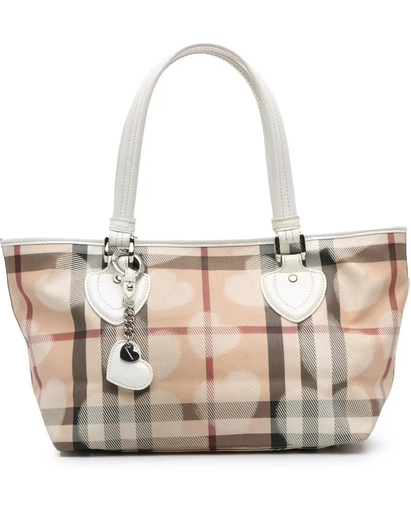 Burberry Shopper House Check Coated Canvas Hearts Gracie Tote braun Braun