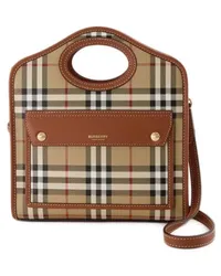 Burberry Crossbody Bags Mini Pocket  - Canvas - Brown Beige