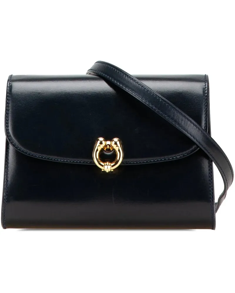 Gucci Hobo Bags 20th Leather Horsebit Crossbody schwarz Schwarz