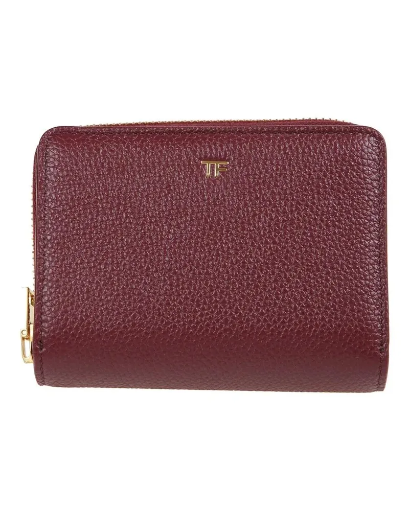 Tom Ford Portemonnaie Compact Leather Wallet rot Rot