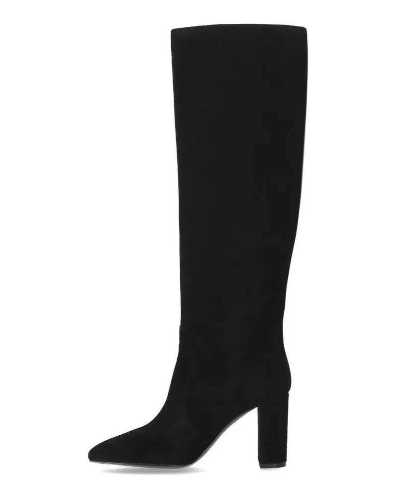 Via Roma 15 Stiefel Black Suède Heeled High Boot schwarz Schwarz