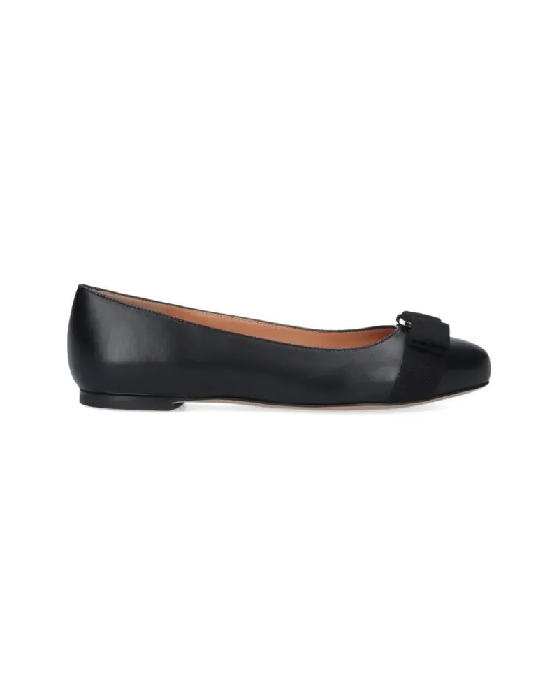 Ferragamo Varina" Ballerinas Black schwarz Schwarz
