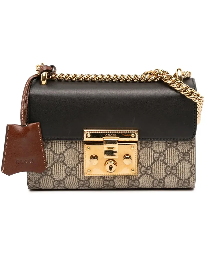 Gucci Hobo Bags Small GG Supreme Padlock Crossbody braun Braun