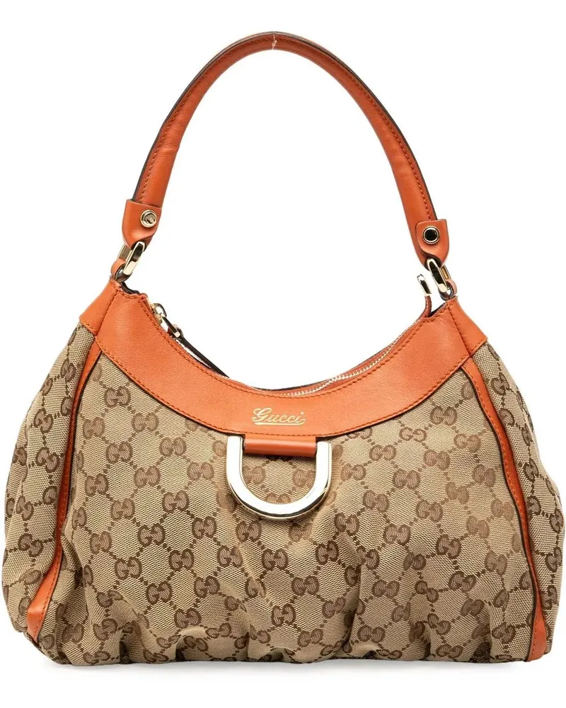 Gucci Crossbody Bags GG Canvas Abbey D Ring Handbag braun Braun