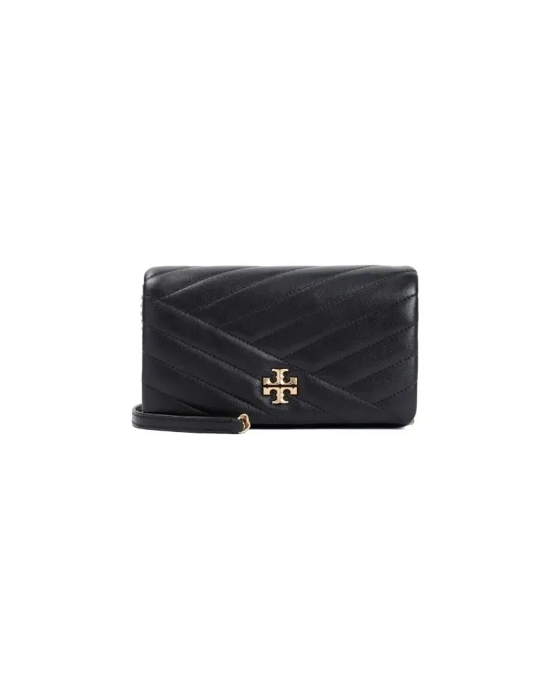 Tory Burch Shopper Kira Chevron Chain Wallet Schwarz