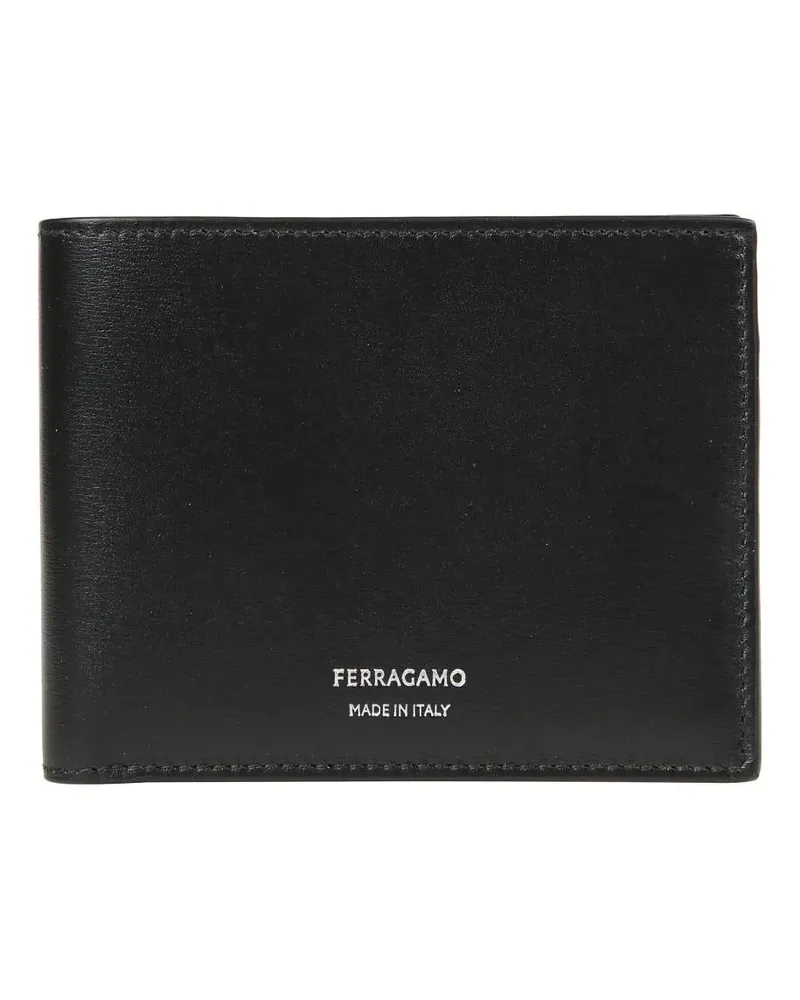 Ferragamo Portemonnaies Men's Minimalist Wallet In Smooth Lh Material schwarz Schwarz