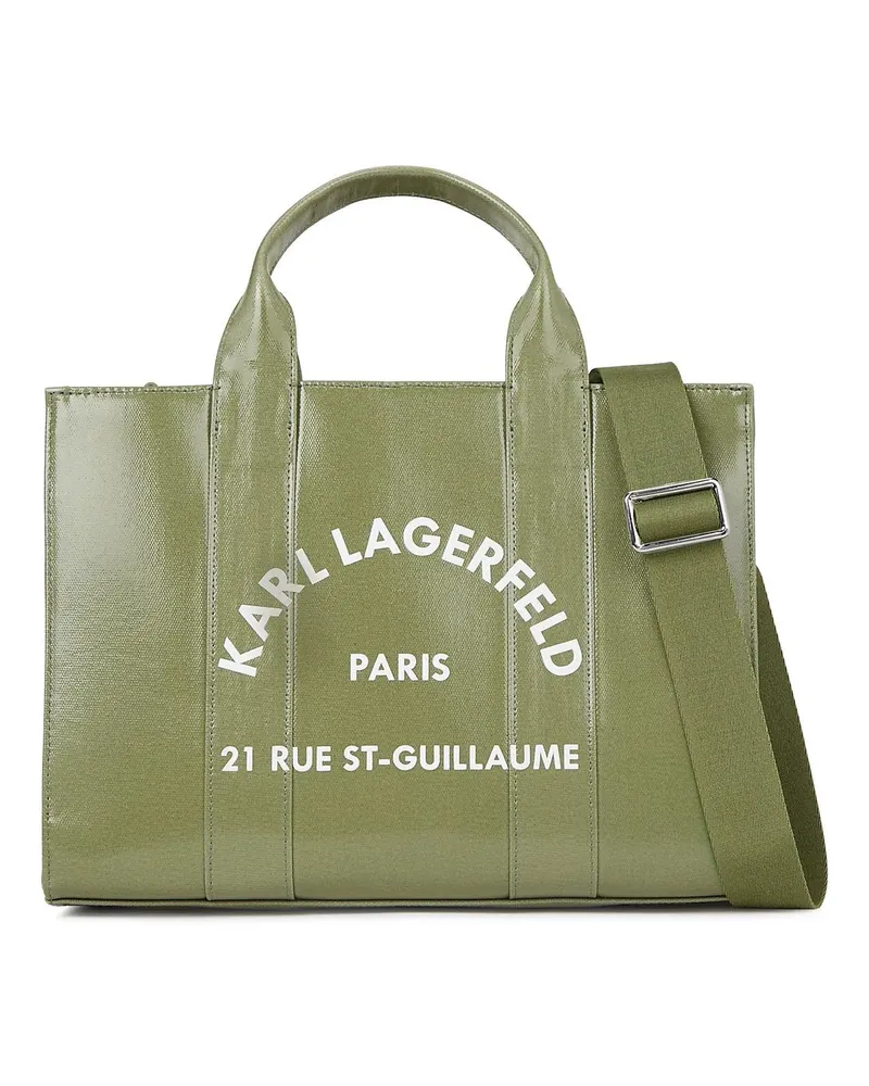 Karl Lagerfeld Shopper Rue St-Guillaume beschichteter Tote Bag grün Grün