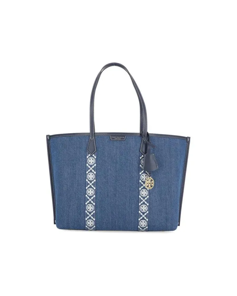 Tory Burch Totes Perry Triple Tote Shopping Bag Blau