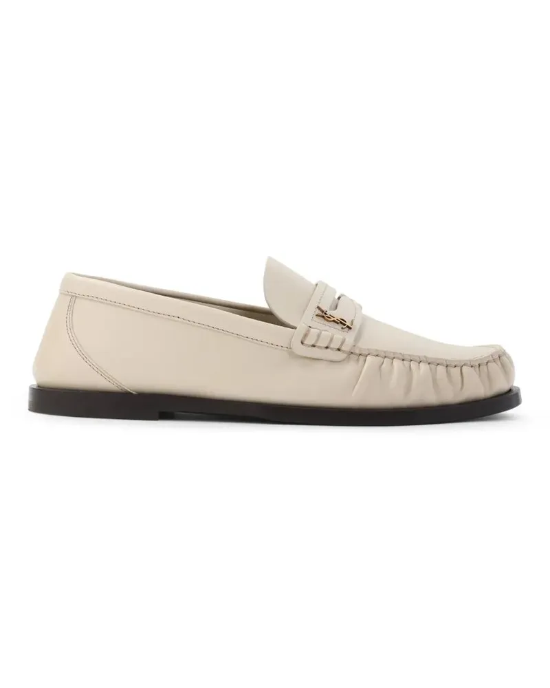 Saint Laurent Neutrals Leather Loafers beige Beige