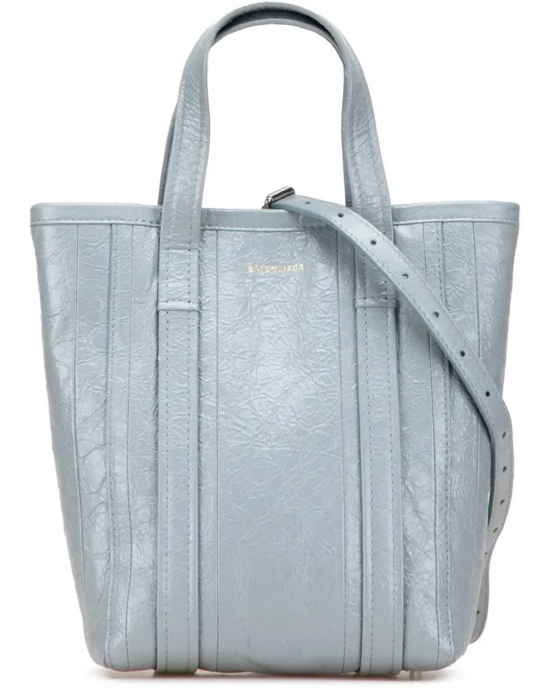 Balenciaga Hobo Bags Small Lambskin Barbes North South Shopper Bag blau Blau