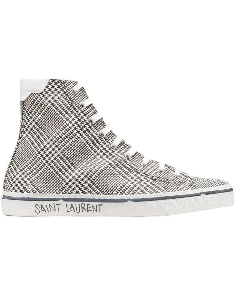 Saint Laurent Low-Top Sneaker Malibu Signature Logo Mid-top Sneakers weiß Weiß