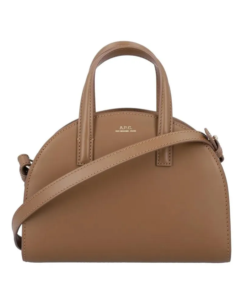 A.P.C. Shopper & Totes Tote Demilune Small braun Braun