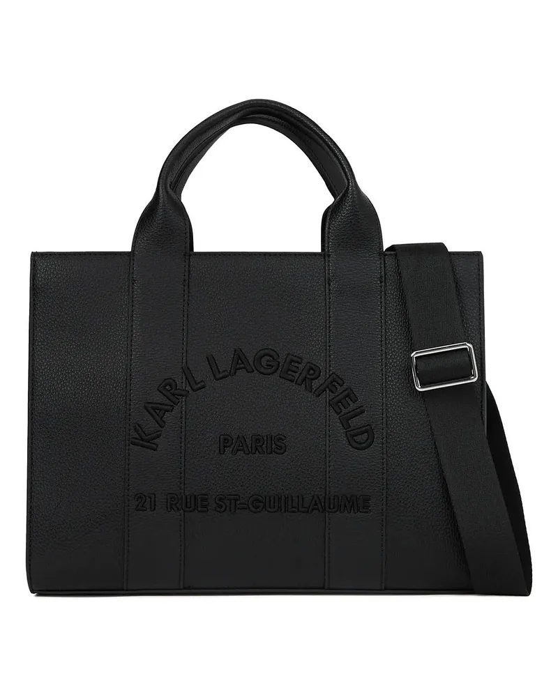 Karl Lagerfeld Shopper Rue St-Guillaume Mittelgroße Tote Bag schwarz Schwarz