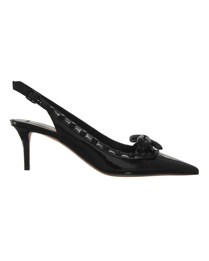 Valentino Garavani Hohe Schuhe Sling Back Rockstud Bow schwarz Schwarz