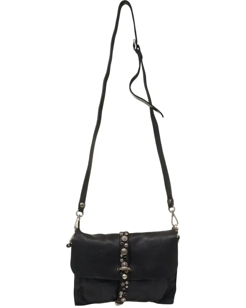 Campomaggi Hobo Bags Shoulder bag with stud detail schwarz Schwarz