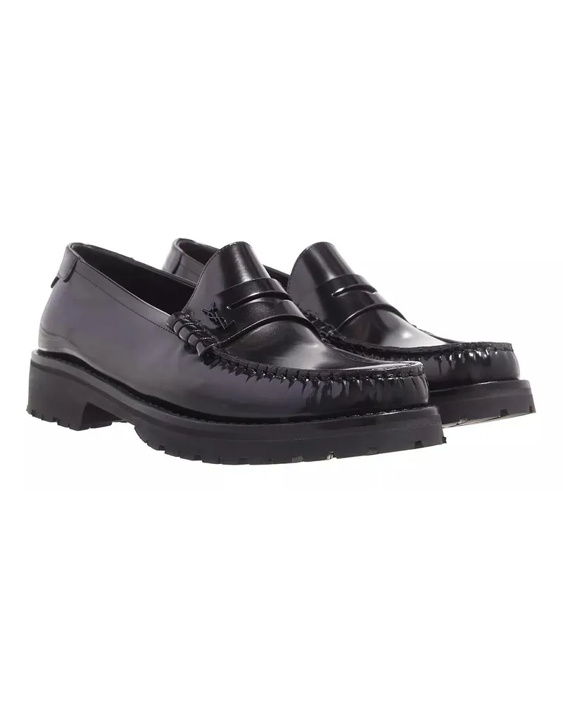 Saint Laurent Loafer Loafer Monogram Penny Slipper schwarz Schwarz