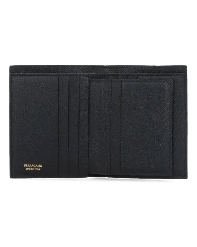 Ferragamo Portemonnaies "Gancini" Compact Wallet – Black schwarz Schwarz