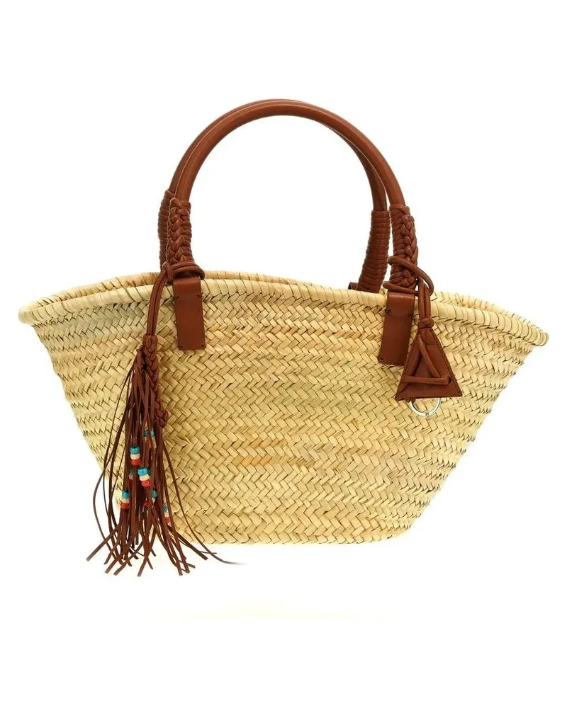 Alanui Clutches 'Icon Palm Leaf Big' Handbag beige Beige