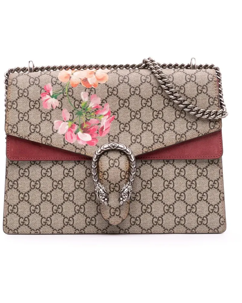 Gucci Hobo Bags Medium GG Supreme Blooms Dionysus Shoulder Bag braun Braun
