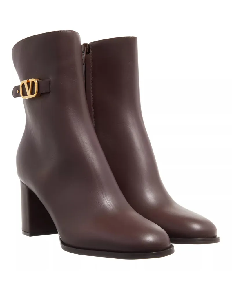 Valentino Garavani Stiefel & Boots Signature Smooth Leather Boots braun Braun