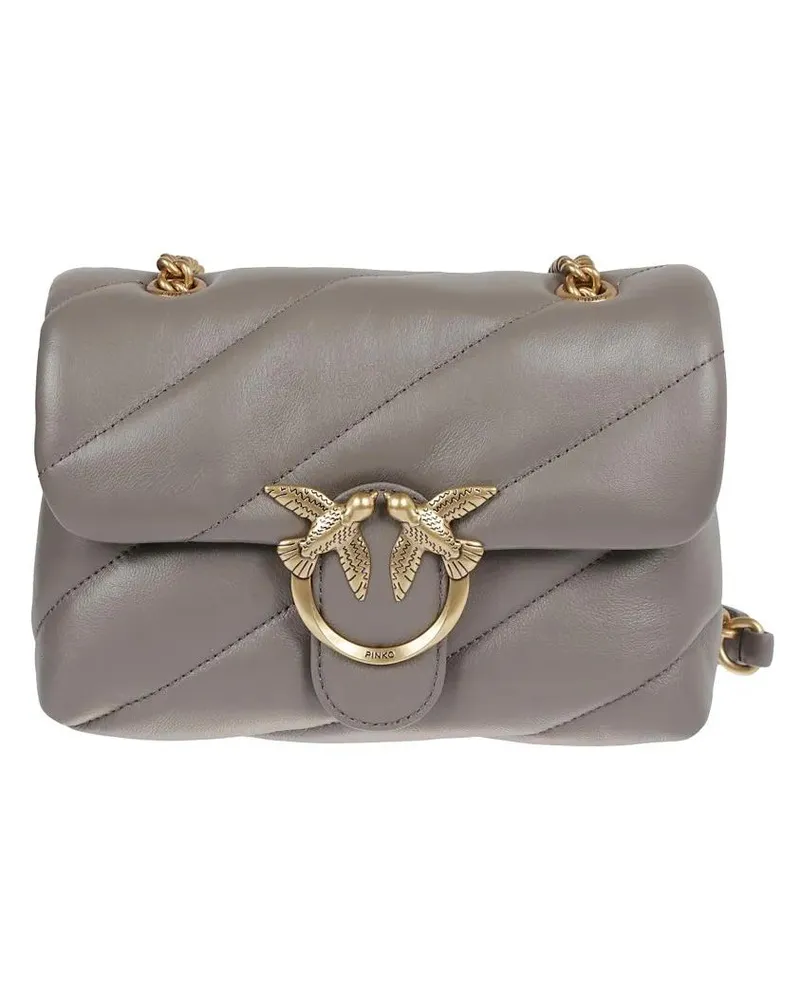 Pinko Hobo Bags Crossbody Bag With Metal Logo beige Beige