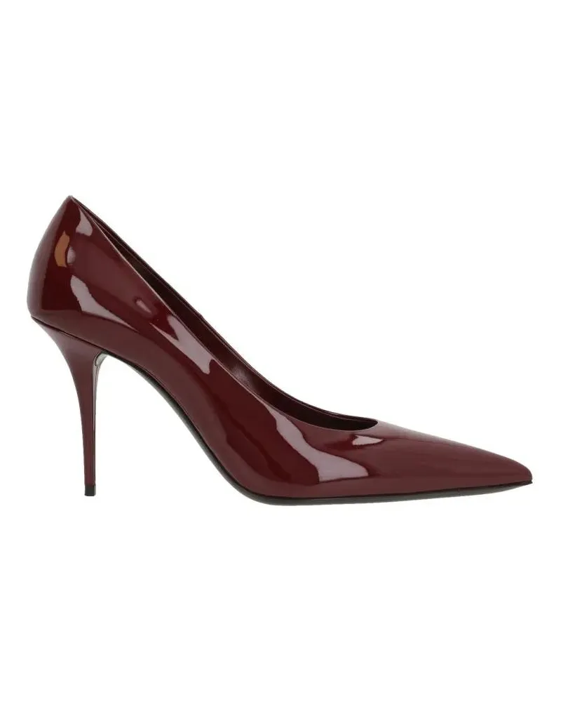 Saint Laurent Hohe Schuhe Norma Leather Pumps rot Rot