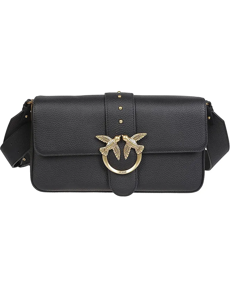 Pinko Crossbody Bags Love One Slouchy Classic Bag Black schwarz Schwarz