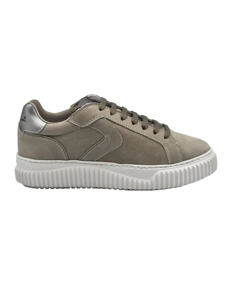 Voile Blanche Low-Top Sneaker Laced Sneakers With Contrasting Sole grau Grau